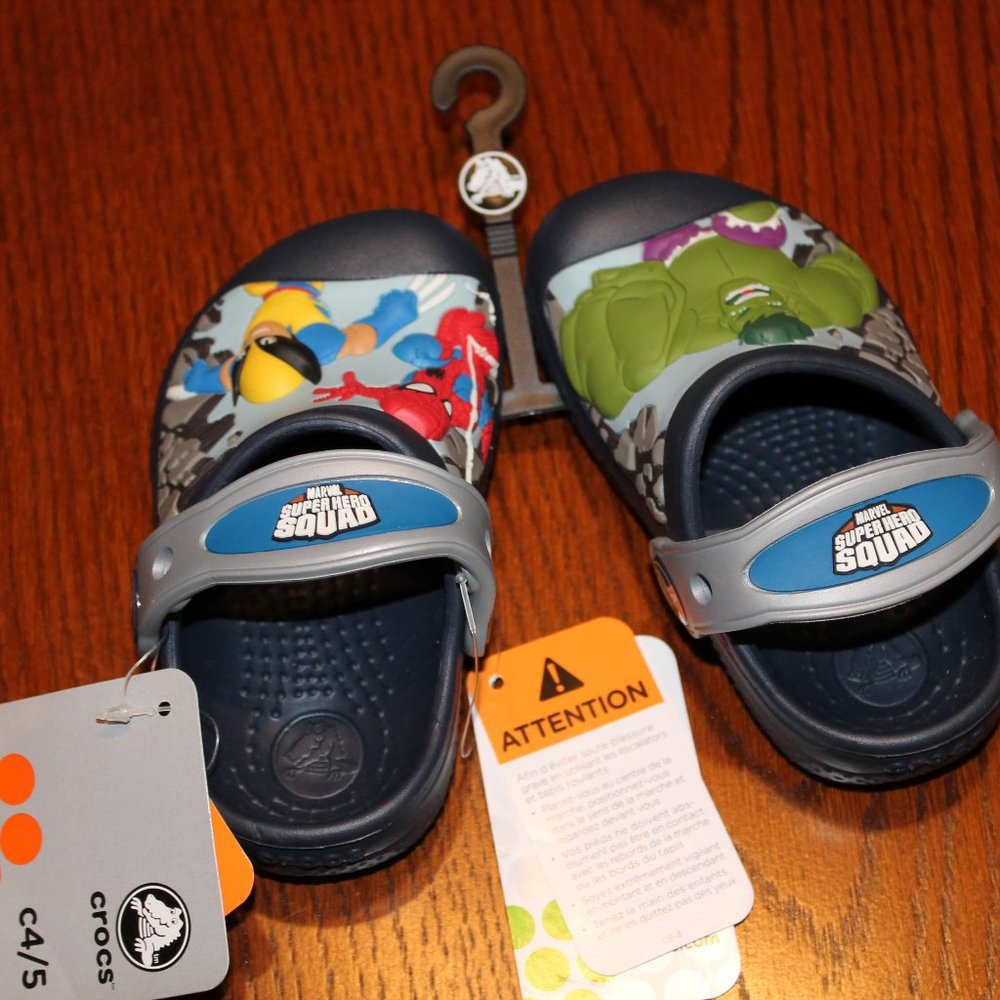 COPY - CROCS Kids superhero squad NWT size 4 5 HULK